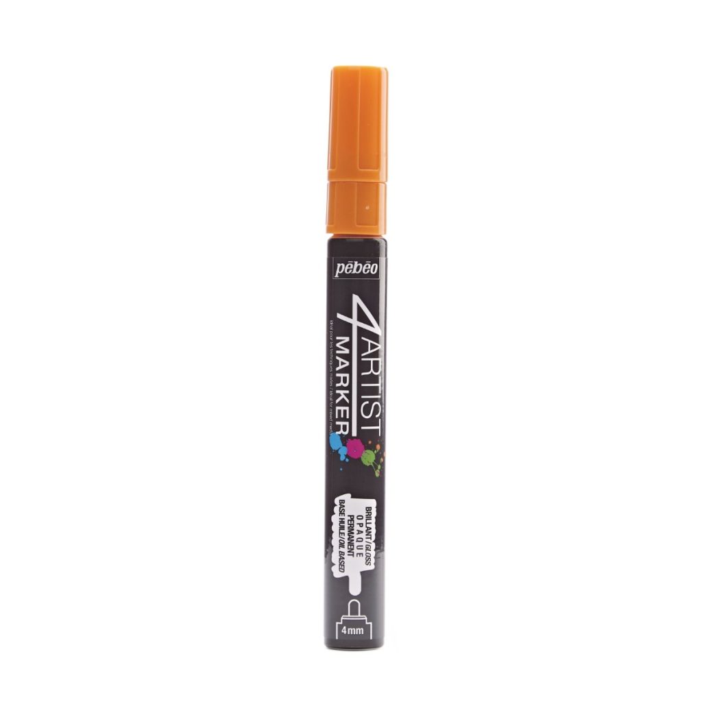 Pébéo Marqueur à l'Huile 4ARTIST MARKER 4 MM RONDE ORANGE Vue de face