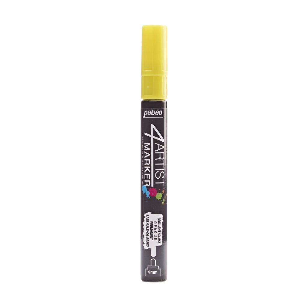 Pébéo Marqueur à l'Huile 4ARTIST MARKER 4 MM RONDE JAUNE Vue de face