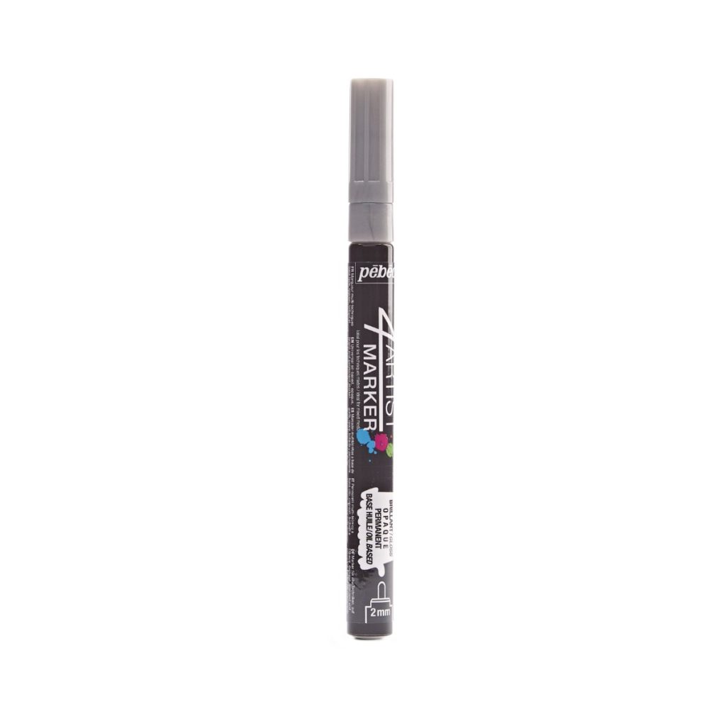 Pébéo Marqueur à l'Huile 4ARTIST MARKER 2 MM RONDE ARGENT Vue de droite
