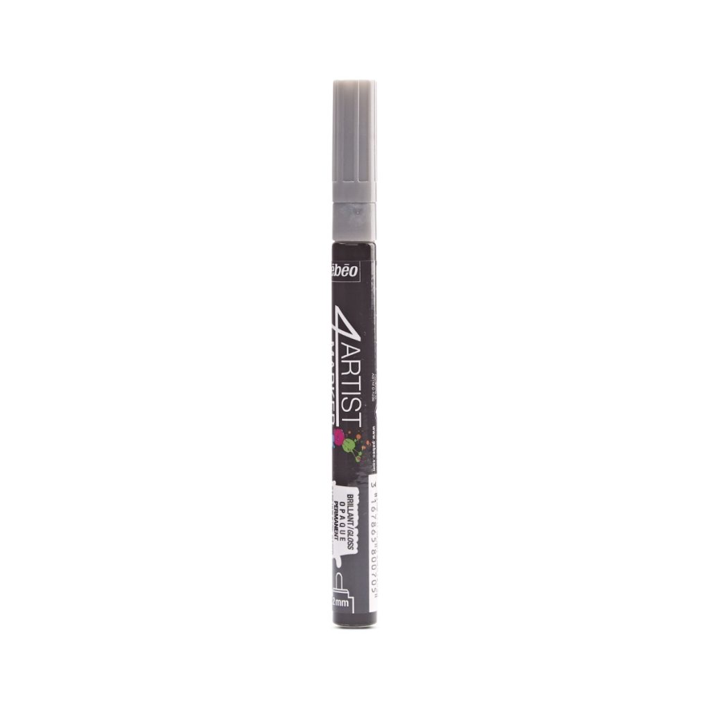 Pébéo Marqueur à l'Huile 4ARTIST MARKER 2 MM RONDE ARGENT Vue de gauche