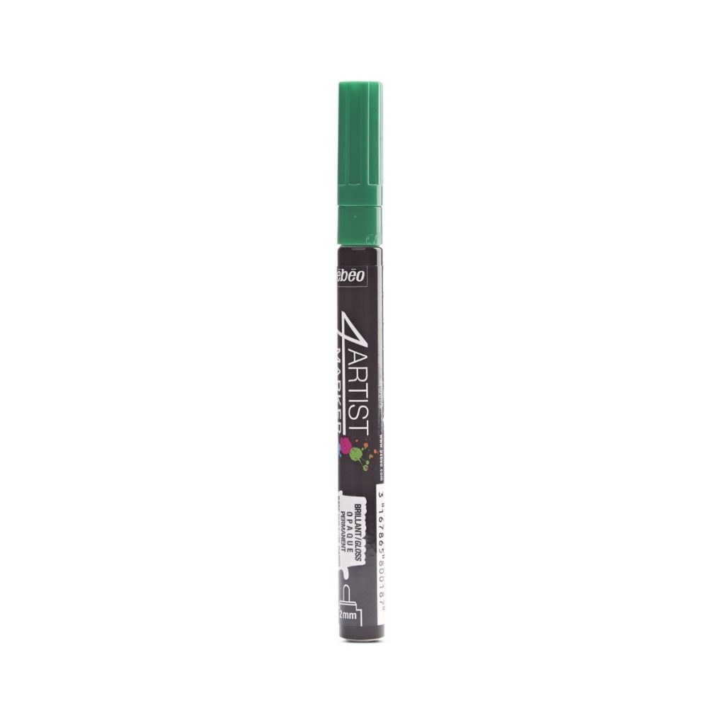 Pébéo Marqueur à l'Huile 4ARTIST MARKER 2 MM RONDE VERT FONCE Vue de gauche