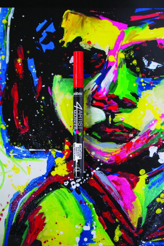 Pébéo Marqueur à l'Huile 4ARTIST MARKER 2 MM RONDE ROUGE Photo d'application