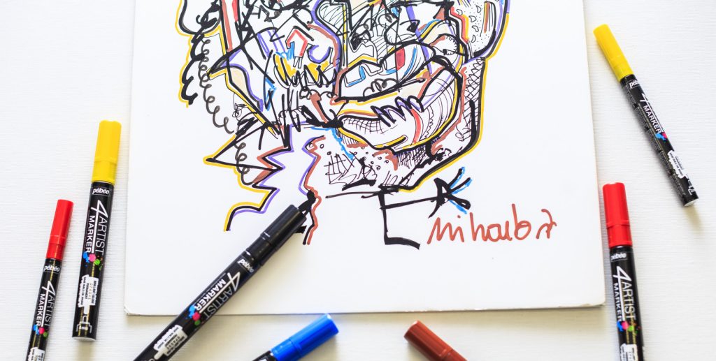 Pébéo Marqueur à l'Huile 4ARTIST MARKER 2 MM RONDE JAUNE Photo d'ambiance