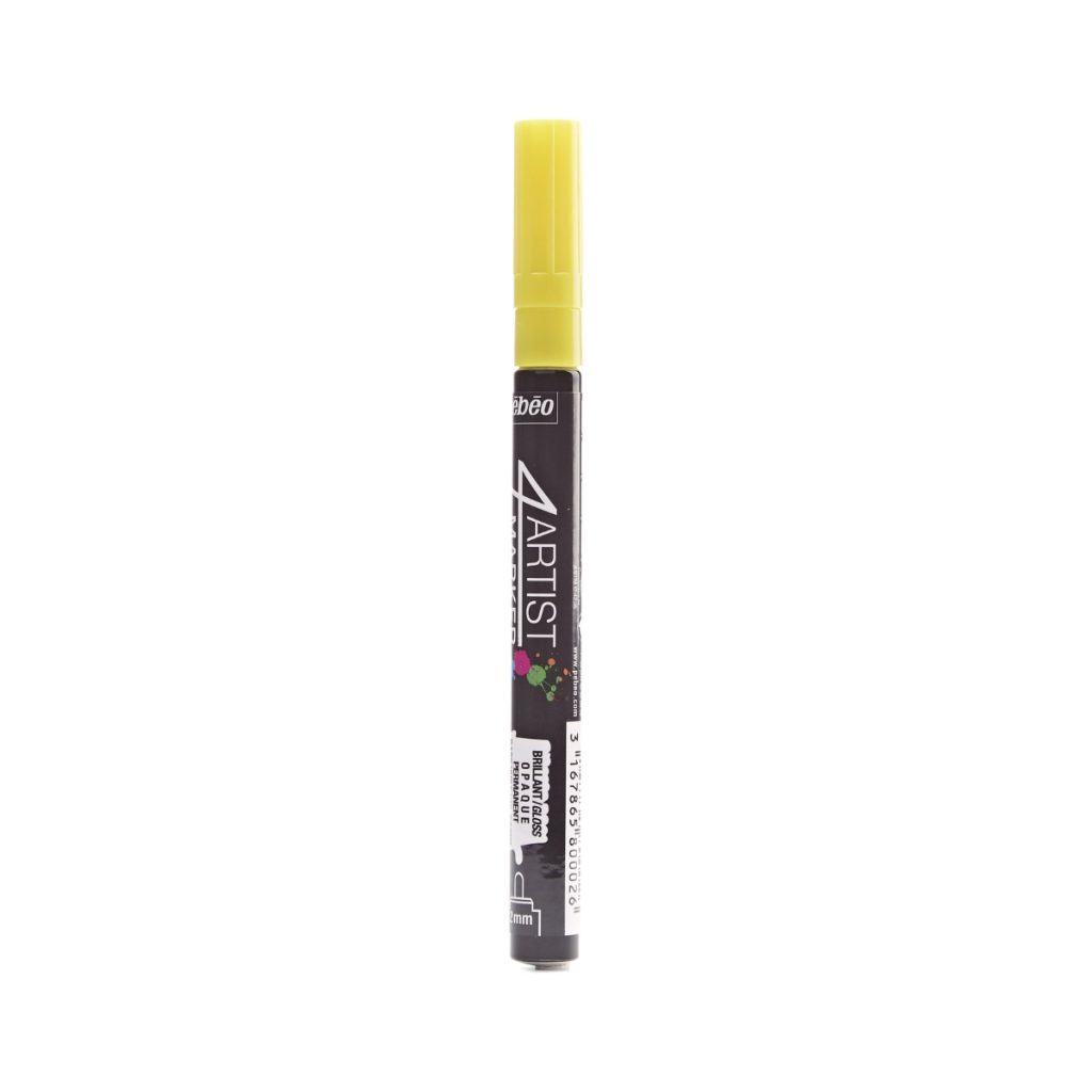 Pébéo Marqueur à l'Huile 4ARTIST MARKER 2 MM RONDE JAUNE Vue de gauche