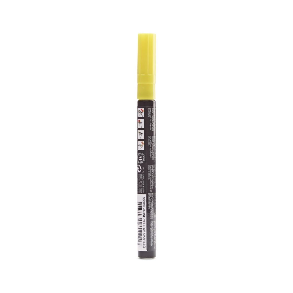 Pébéo Marqueur à l'Huile 4ARTIST MARKER 2 MM RONDE JAUNE Vue de dos