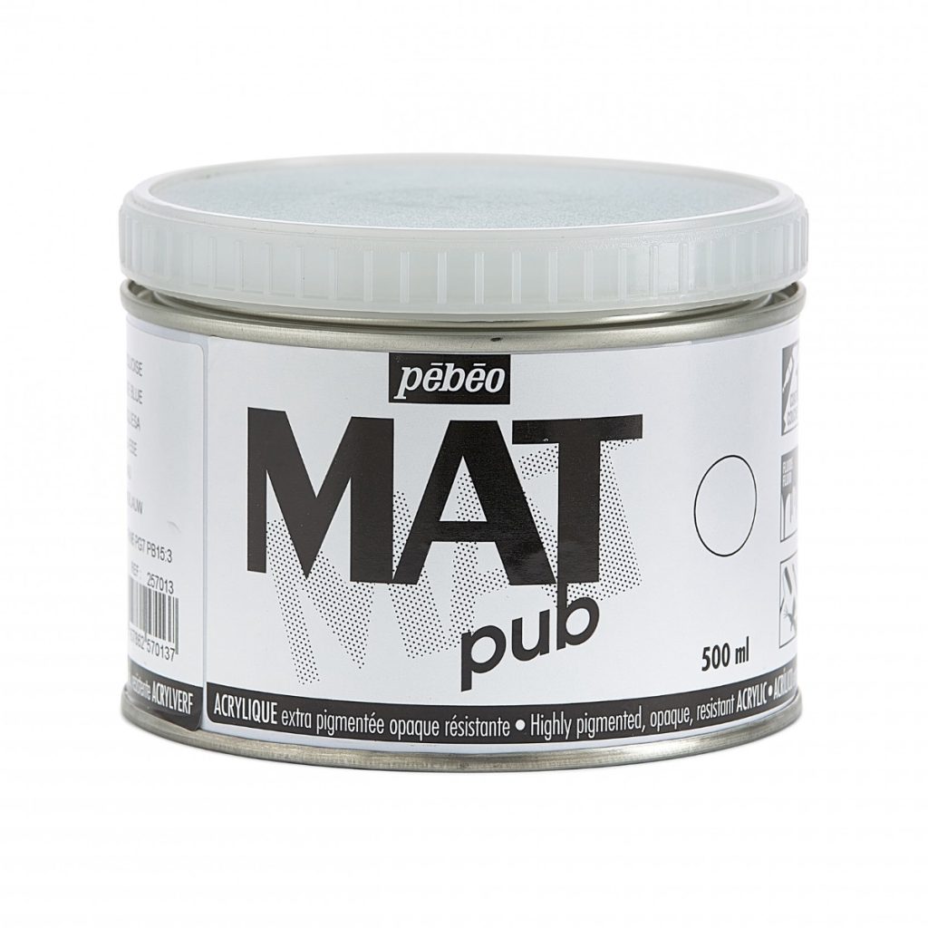 Pébéo Peinture Acrylique ACRYLIQUE MAT PUB 500 ML BLEU TURQUOISE Vue de face