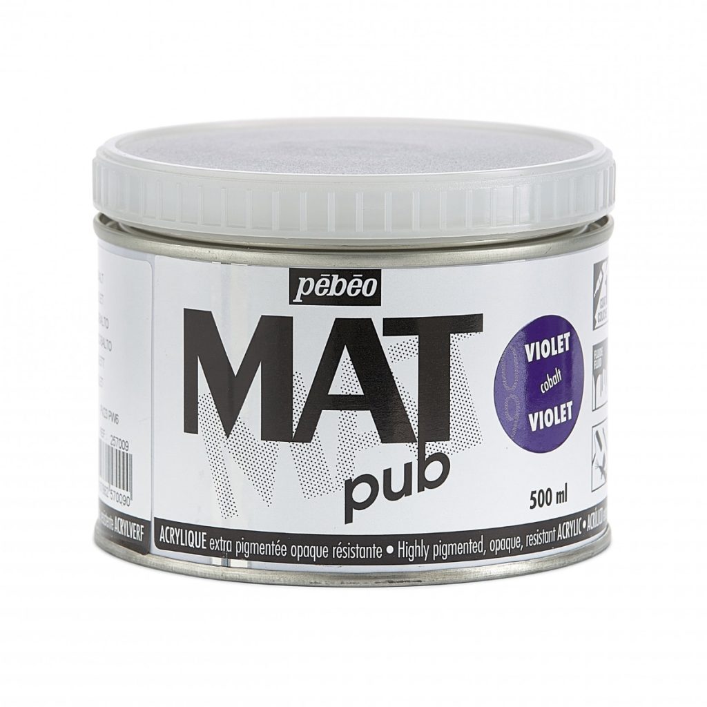 Pébéo Peinture Acrylique ACRYLIQUE MAT PUB 500 ML VIOLET COBALT Vue de face