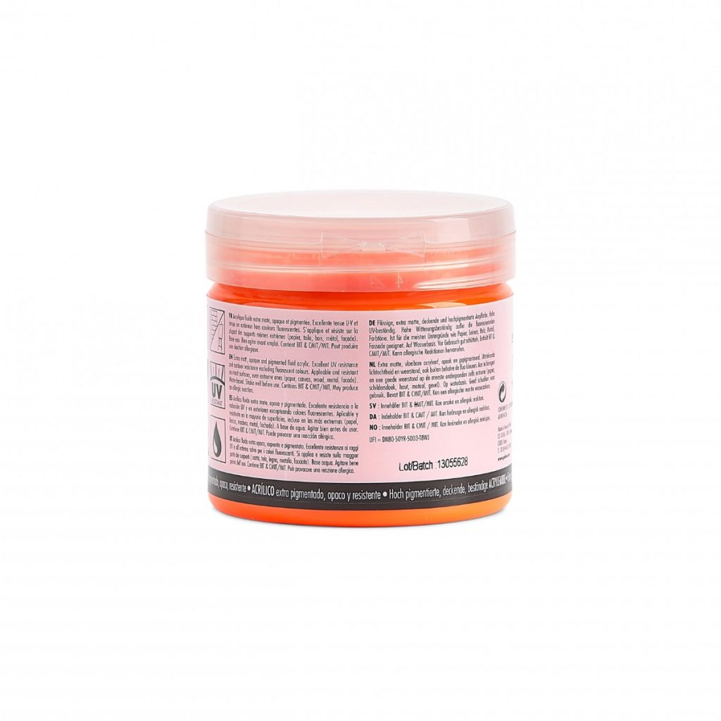 Pébéo Peinture Acrylique ACRYLIQUE MAT PUB 140 ML ORANGE FLUORESCENT Vue de dos