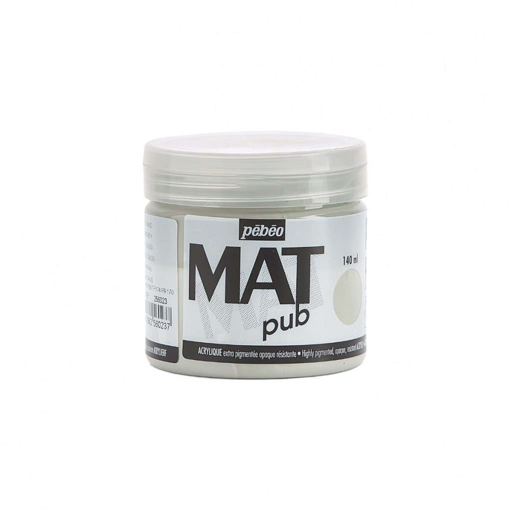 Pébéo Peinture Acrylique ACRYLIQUE MAT PUB 140 ML GRIS CHAUD Vue de face