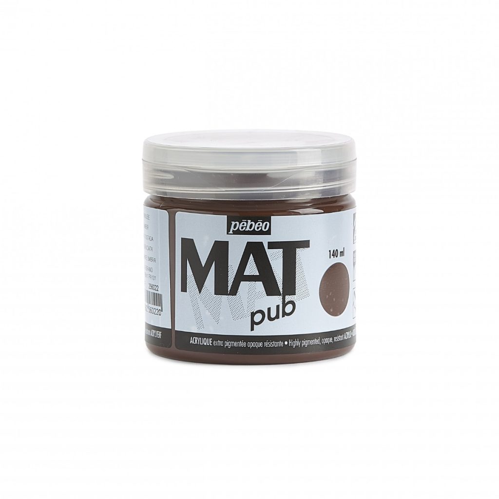 Pébéo Peinture Acrylique ACRYLIQUE MAT PUB 140 ML OMBRE BRULEE Vue de face