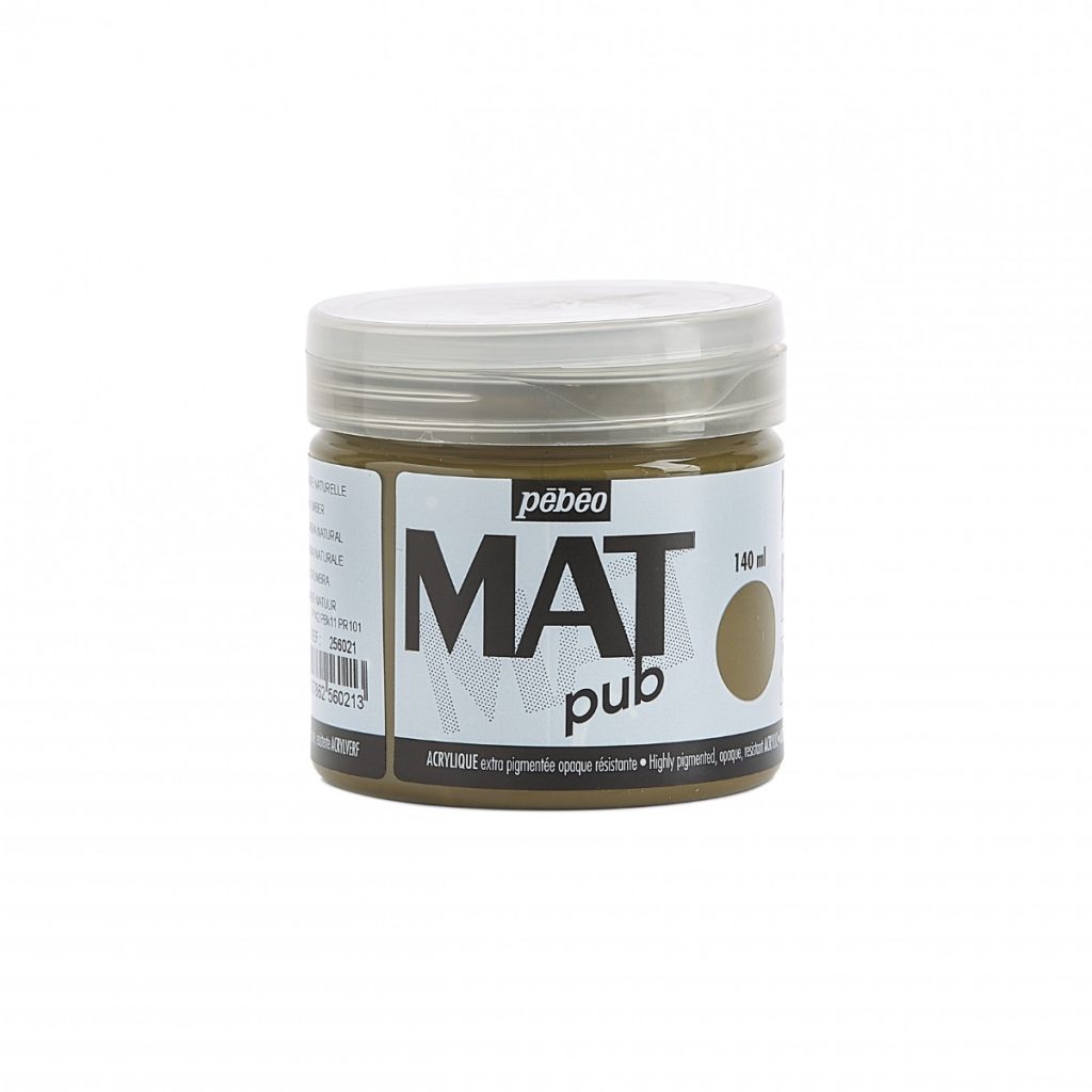 Pébéo Peinture Acrylique ACRYLIQUE MAT PUB 140 ML OMBRE NATURELLE Vue de face