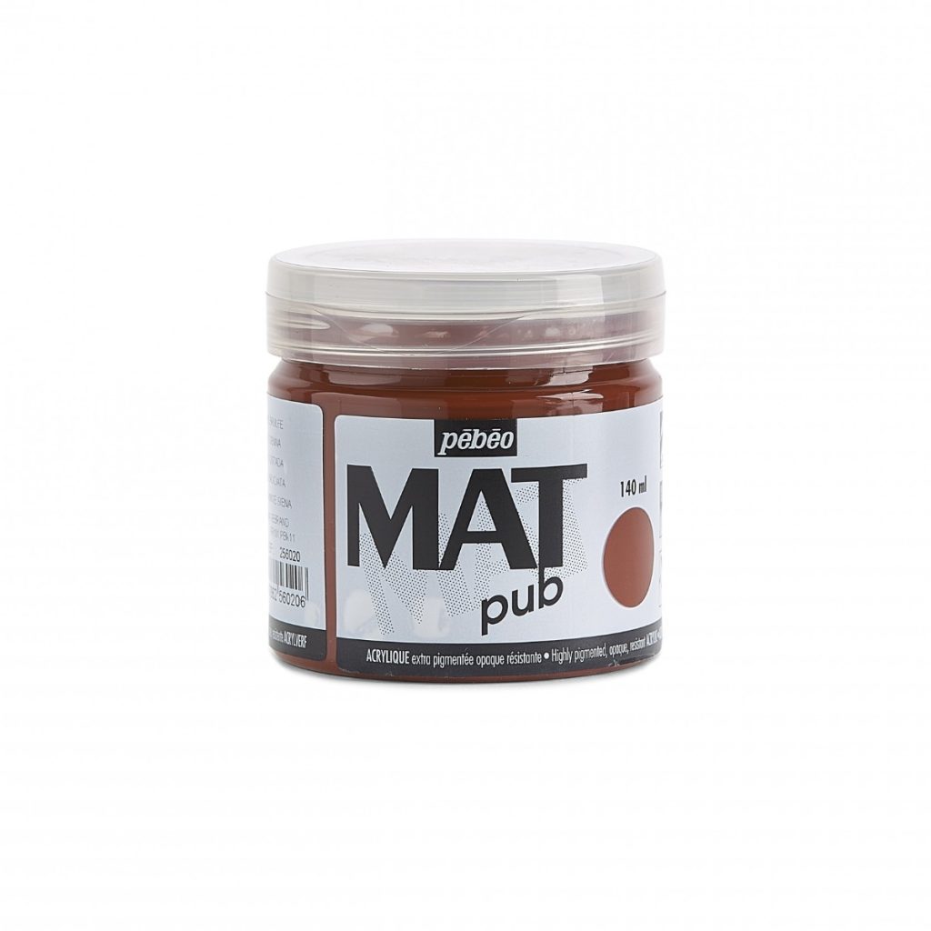 Pébéo Peinture Acrylique ACRYLIQUE MAT PUB 140 ML SIENNE BRULEE Vue de face