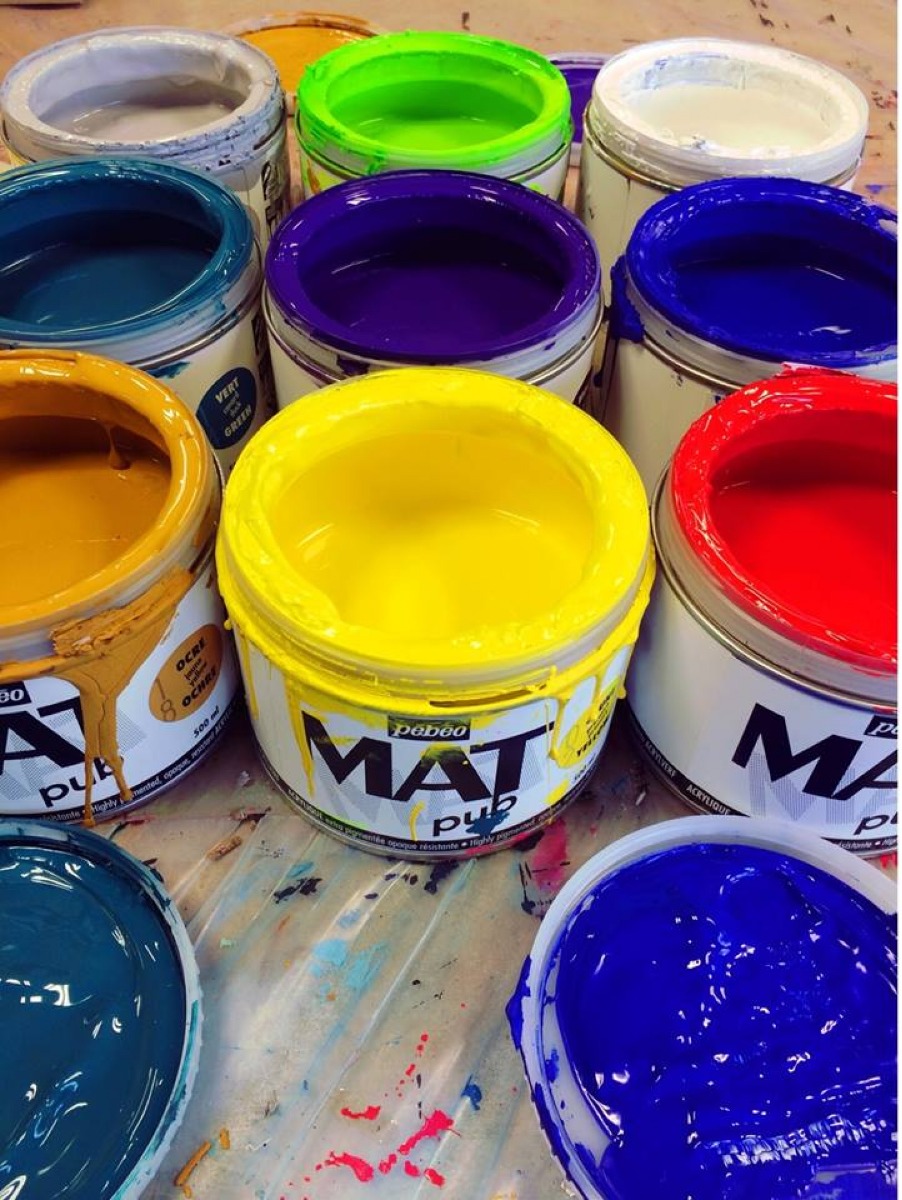 Peinture Acrylique en pot - jaune de cadmium moyen - Liquitex Basics