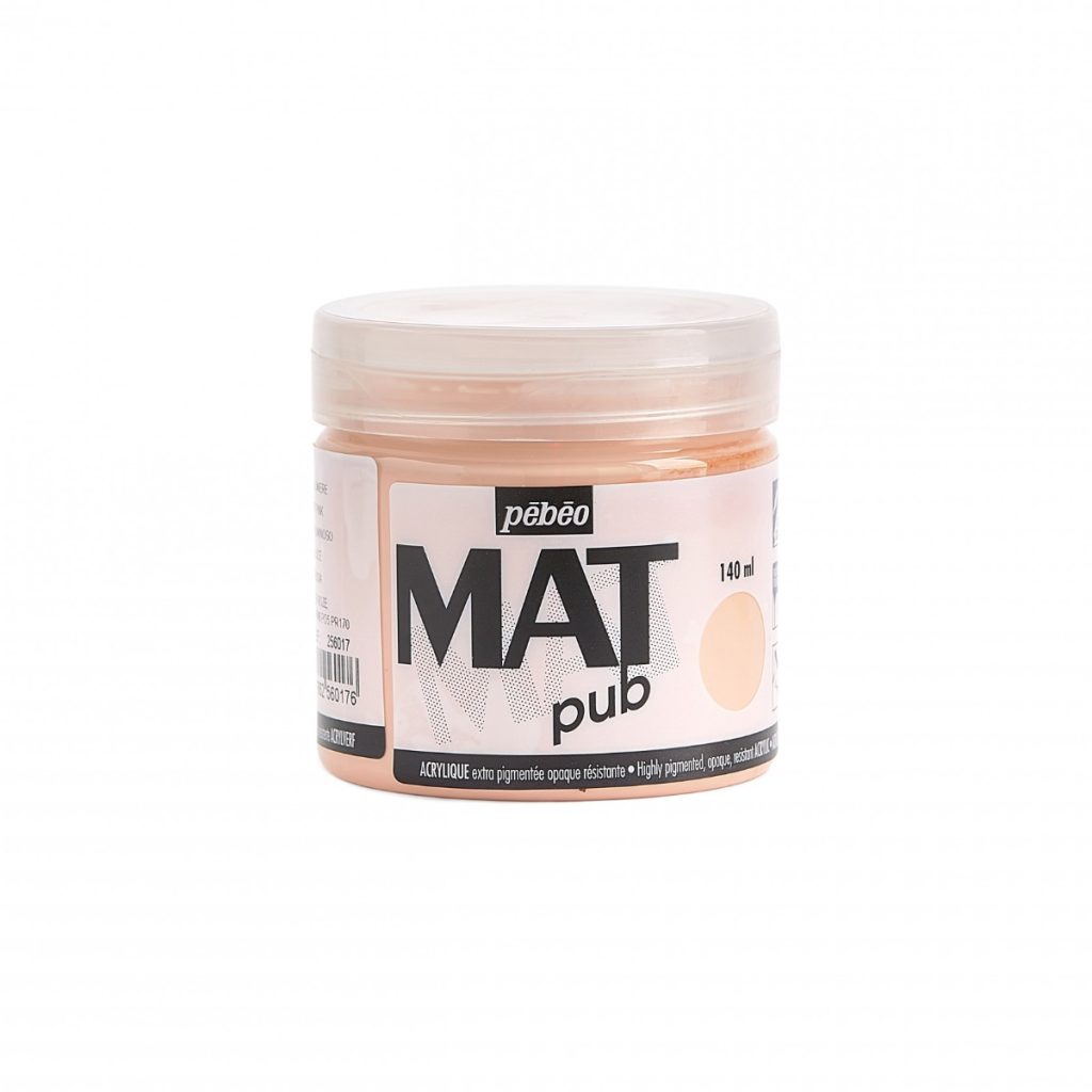 Pébéo Peinture Acrylique ACRYLIQUE MAT PUB 140 ML ROSE LUMIERE Vue de face
