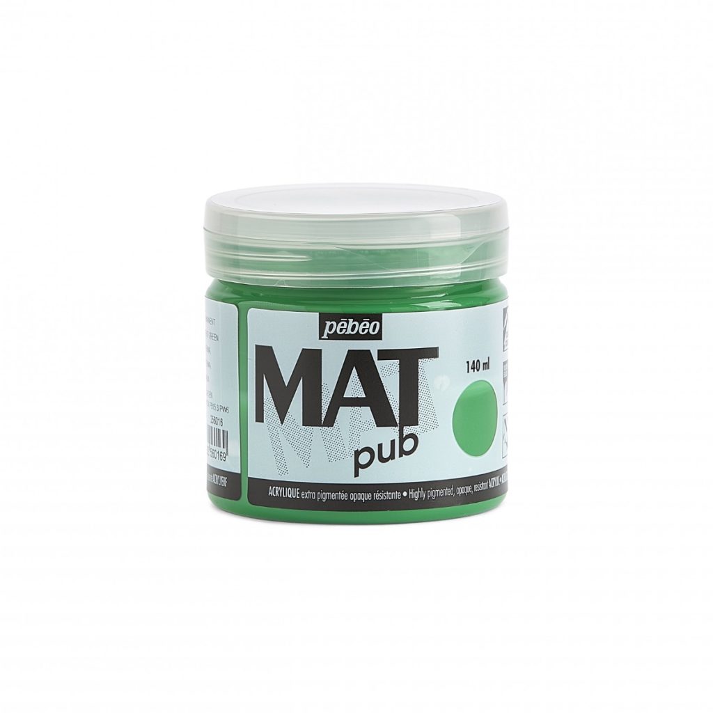 Pébéo Peinture Acrylique ACRYLIQUE MAT PUB 140 ML VERT PERMANENT Vue de face