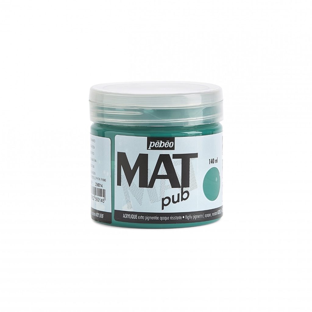 Pébéo Peinture Acrylique ACRYLIQUE MAT PUB 140 ML VERT CANARD Vue de face