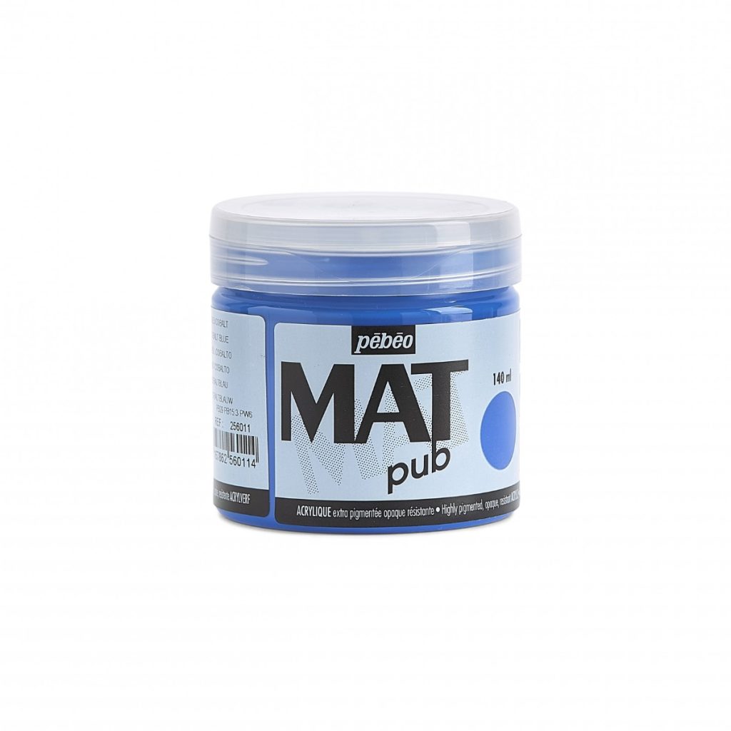 Pébéo Peinture Acrylique ACRYLIQUE MAT PUB 140 ML BLEU COBALT Vue de face