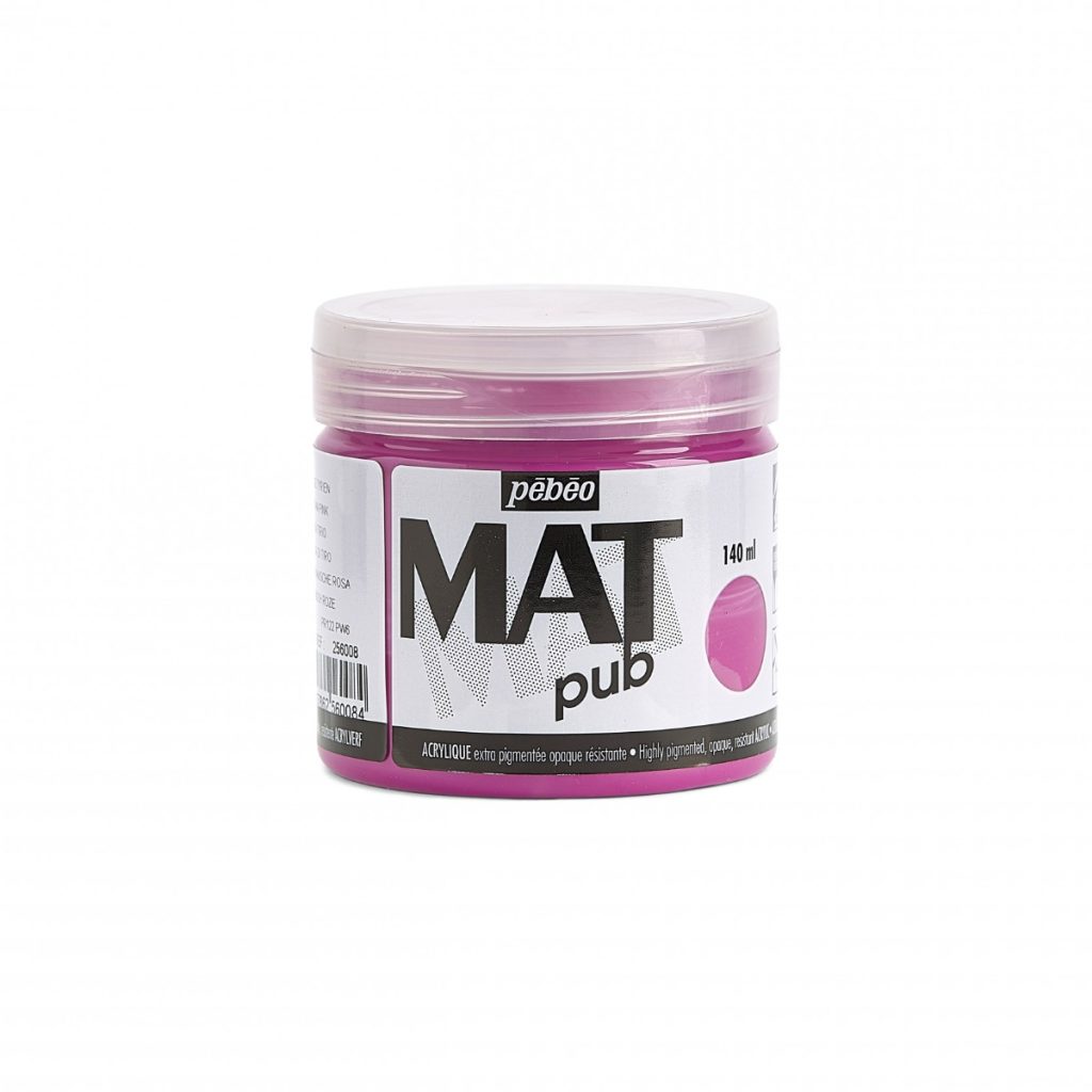 Pébéo Peinture Acrylique ACRYLIQUE MAT PUB 140 ML ROSE TYRIEN Vue de face