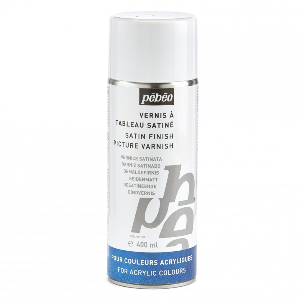 Pébéo ARTIST ACRYLICS 400 ML VERNIS ACRYLIQUE SATINÉ PHASE SOLVANT EN SPRAY Vue de face