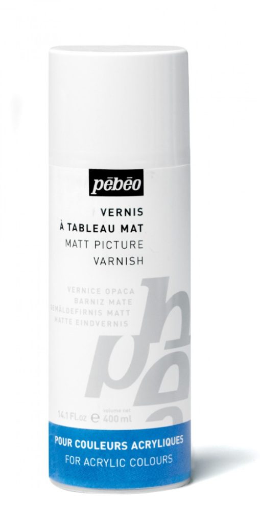 Pébéo ARTIST ACRYLICS 400 ML VERNIS MAT PHASE SOLVANT EN SPRAY Vue de face