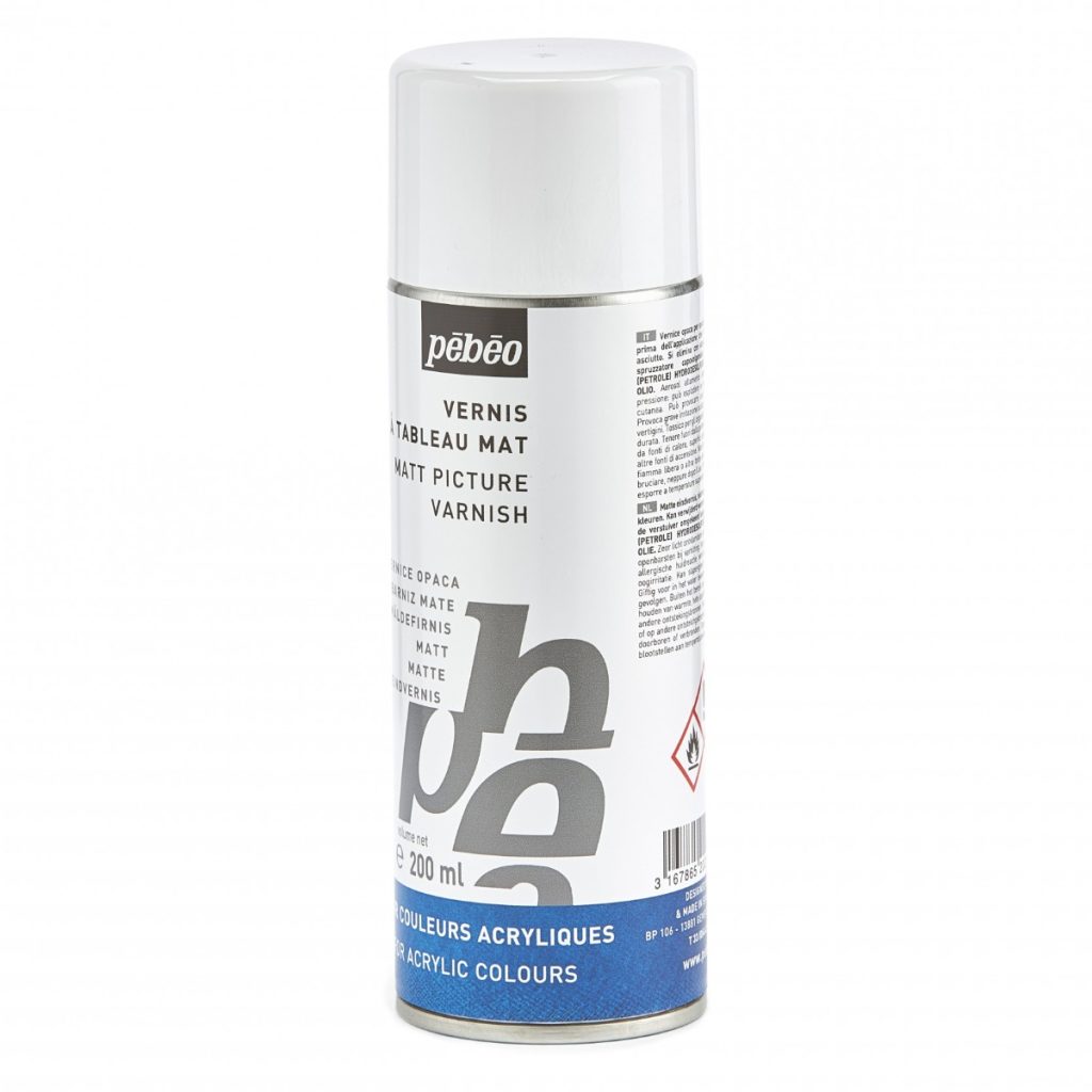 Pébéo ARTIST ACRYLICS 200 ML VERNIS MAT PHASE SOLVANT EN SPRAY Vue de gauche