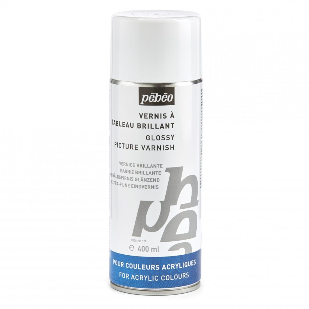 Pébéo ARTIST ACRYLICS 400 ML VERNIS BRILLANT PHASE SOLVANT EN SPRAY Vue de face