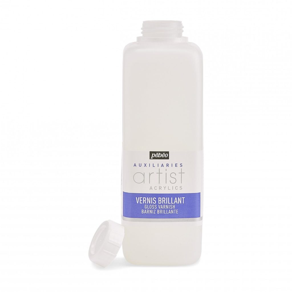 Pébéo ARTIST ACRYLICS 1 L VERNIS BRILLANT PHASE AQUEUSE Bouchon ouvert