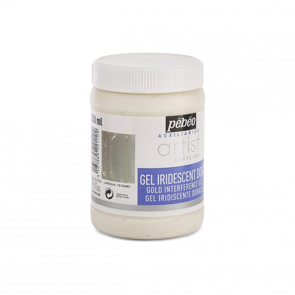 Pébéo ARTIST ACRYLICS 250 ML GEL IRIDESCENT DORE Vue de droite