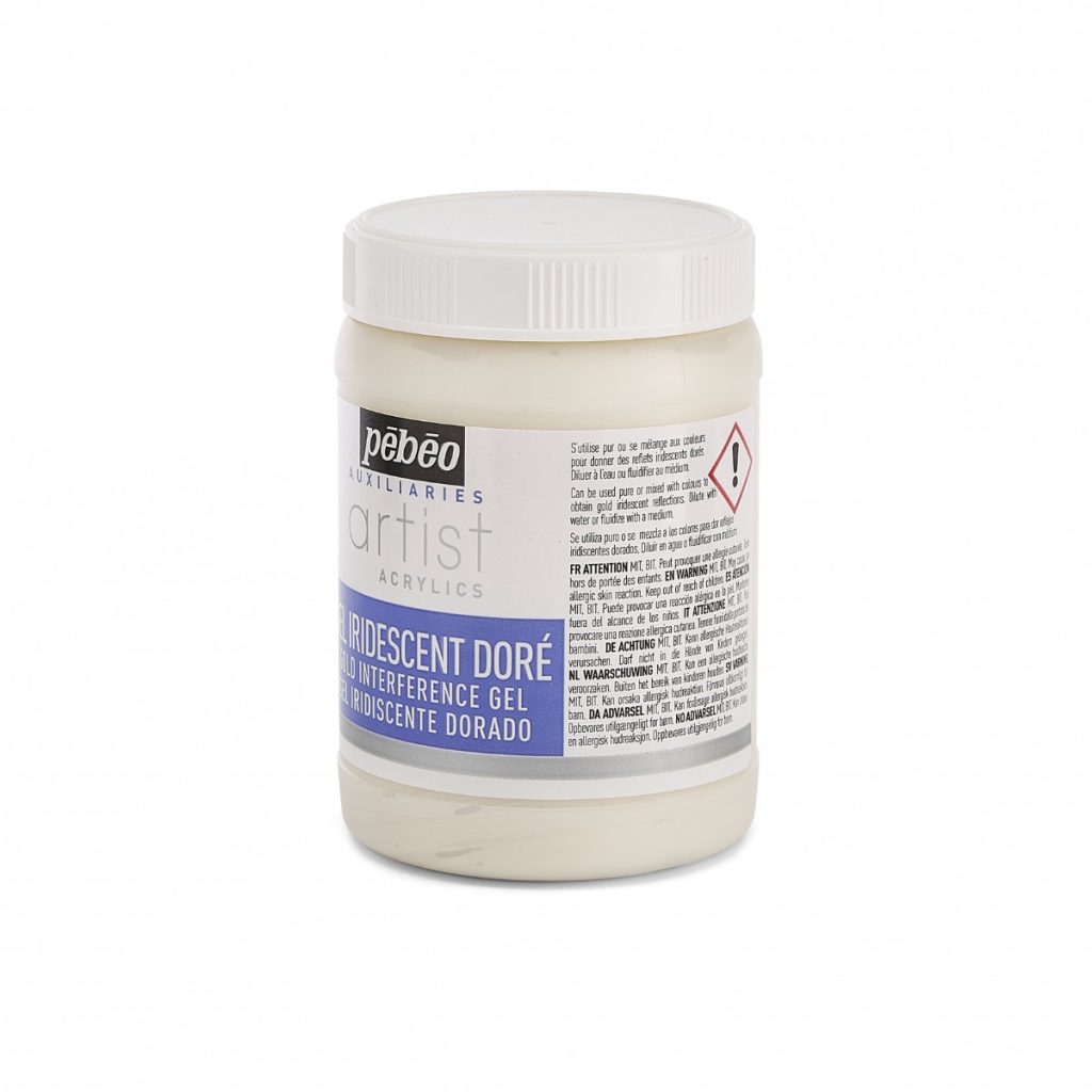 Pébéo ARTIST ACRYLICS 250 ML GEL IRIDESCENT DORE Vue de gauche