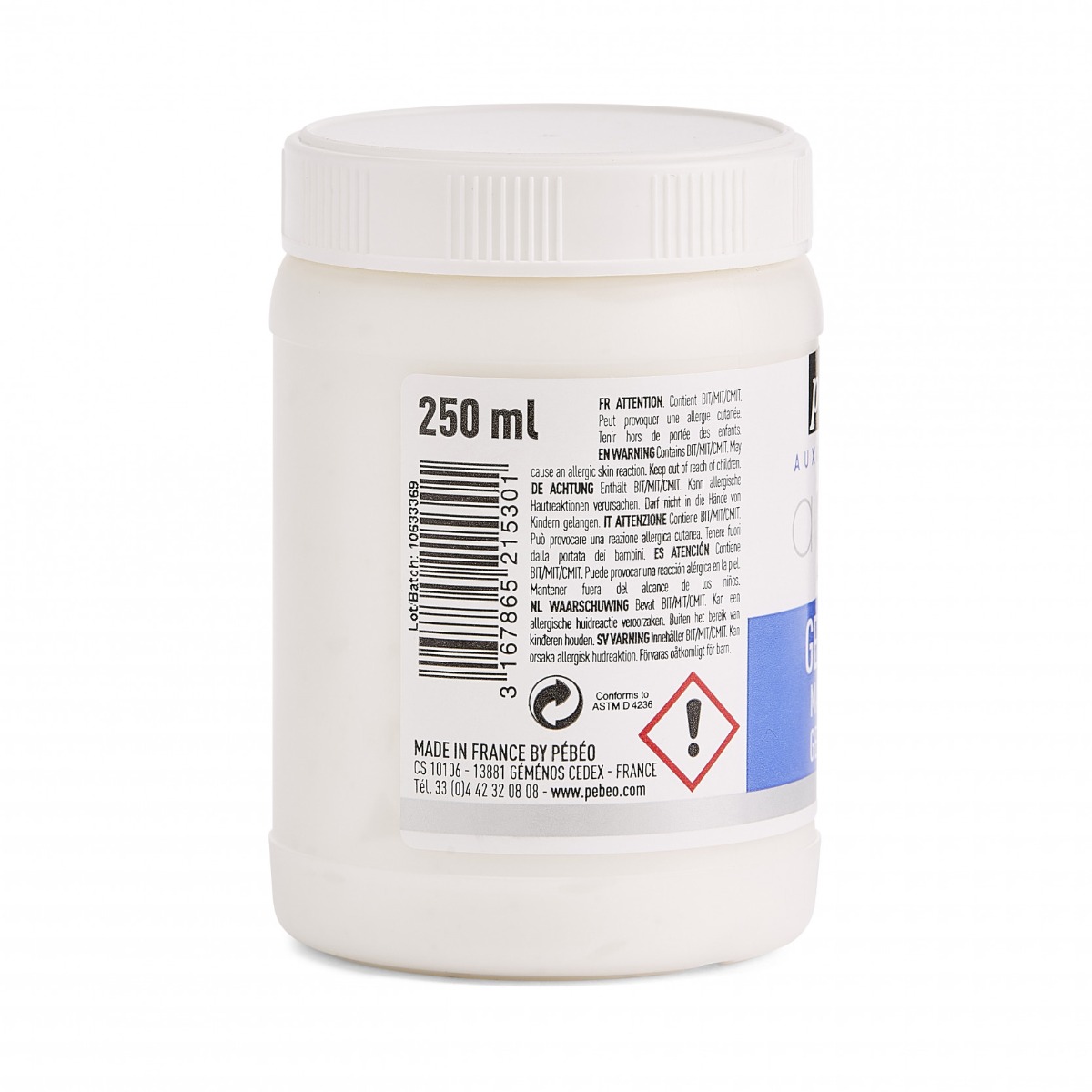 Pébéo ARTIST ACRYLICS 250 ML GEL MAT Vue de dos