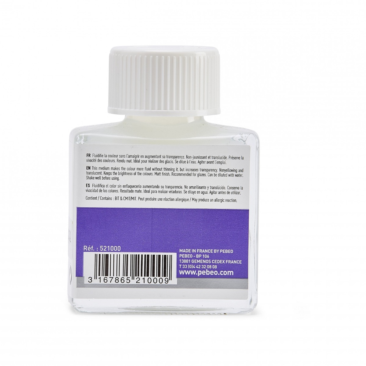 Pébéo ARTIST ACRYLICS 75 ML MÉDIUM MAT Vue de dos