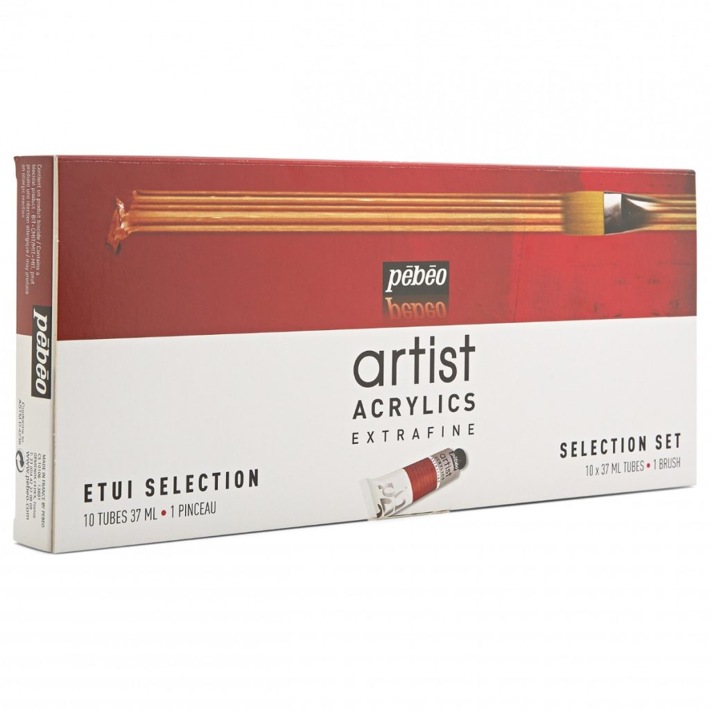 Pébéo Coffret Peinture Acrylique ARTIST ACRYLICS ETUI SELECTION Vue de droite