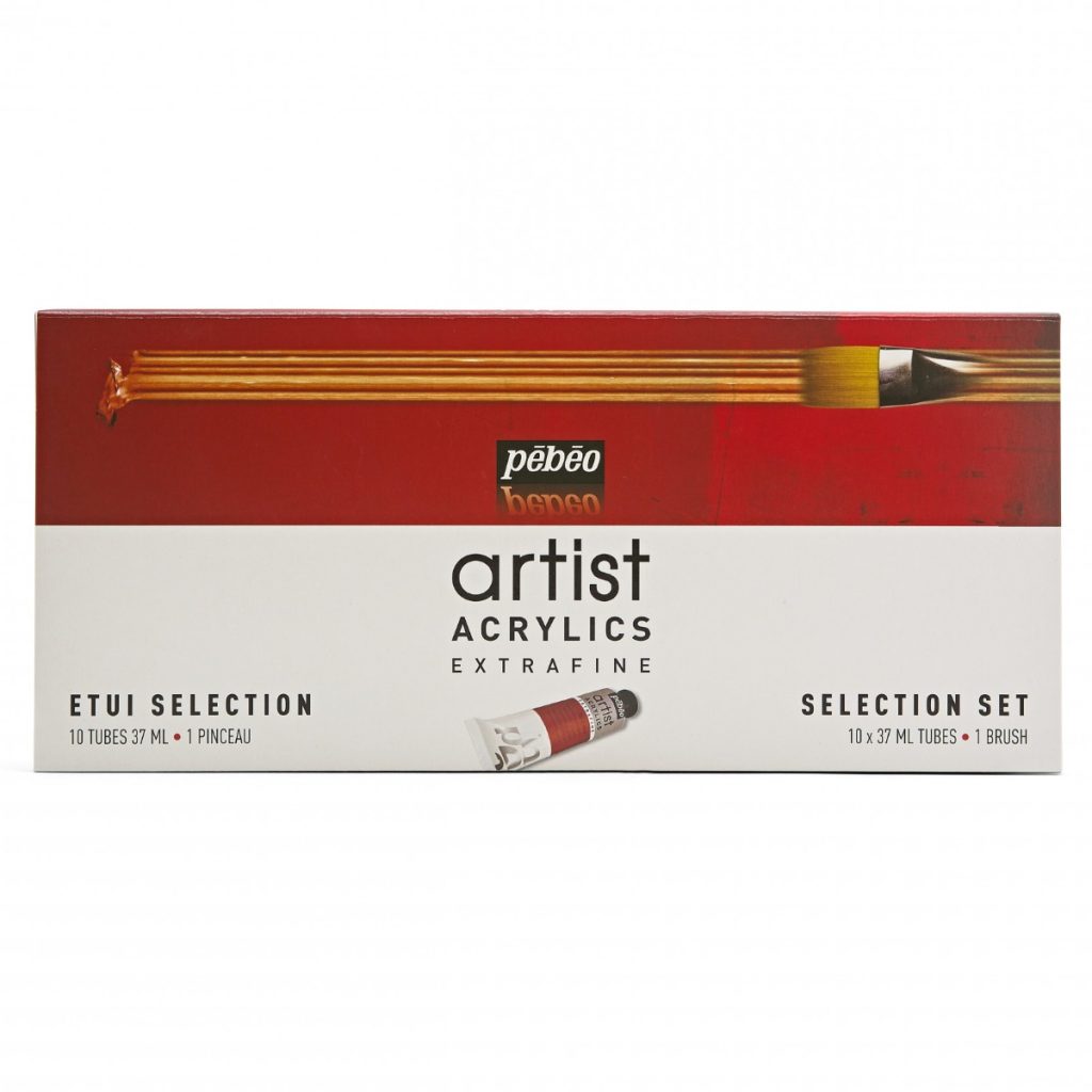 Pébéo Coffret Peinture Acrylique ARTIST ACRYLICS ETUI SELECTION Vue de face