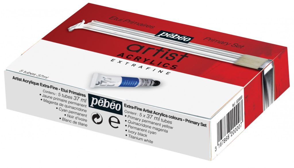 Pébéo Coffret Peinture Acrylique ARTIST ACRYLICS ETUI PRIMAIRE 5X37 ML