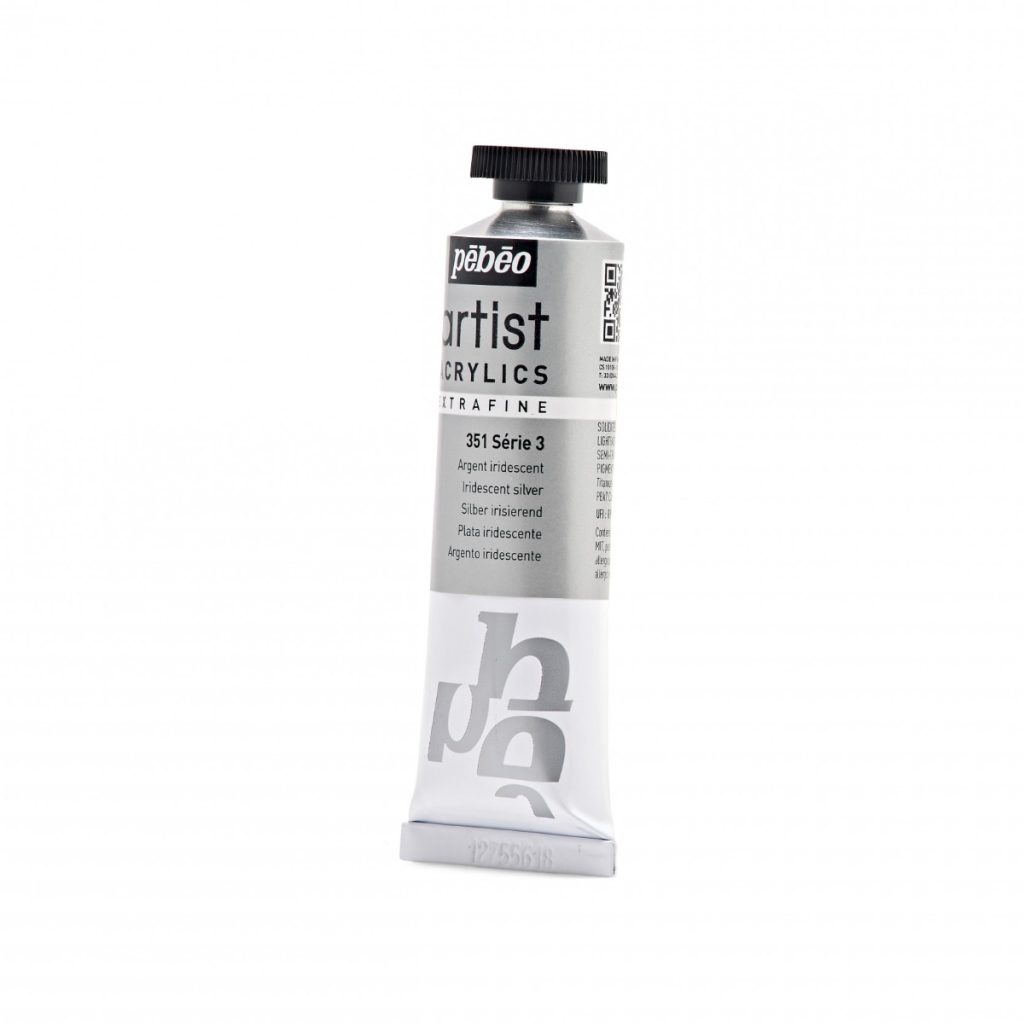 Pébéo Peinture Acrylique ARTIST ACRYLICS 37 ML ARGENT Vue de gauche