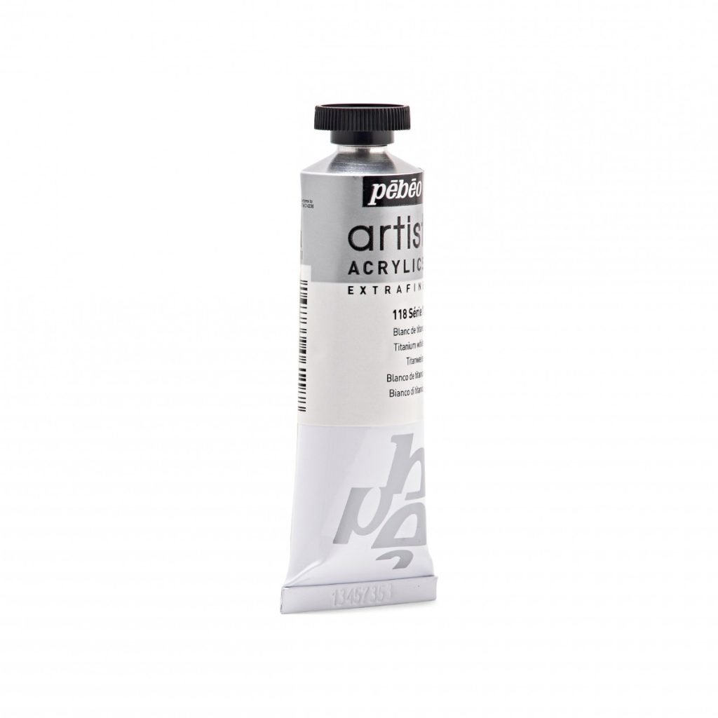 Pébéo Peinture Acrylique ARTIST ACRYLICS 37 ML BLANC DE TITANE Vue de droite