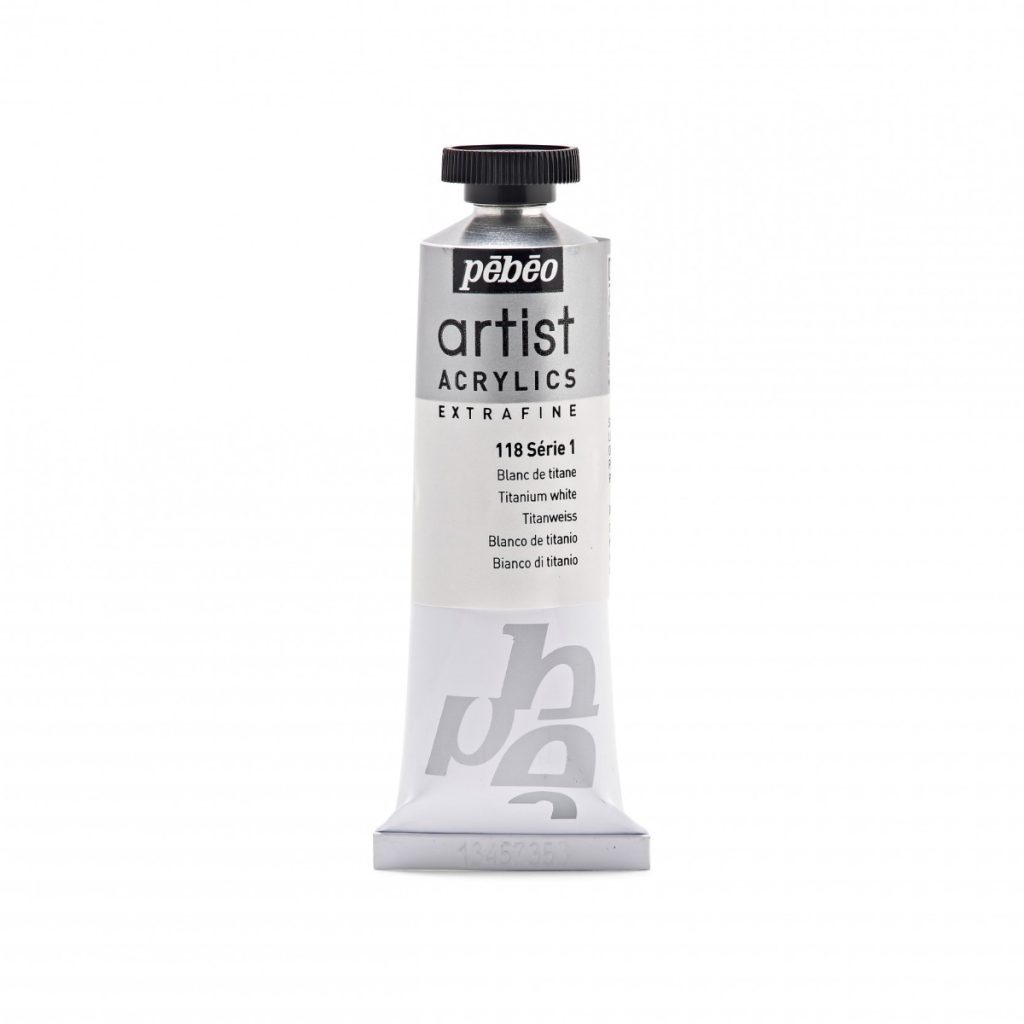 Pébéo Peinture Acrylique ARTIST ACRYLICS 37 ML BLANC DE TITANE Vue de face