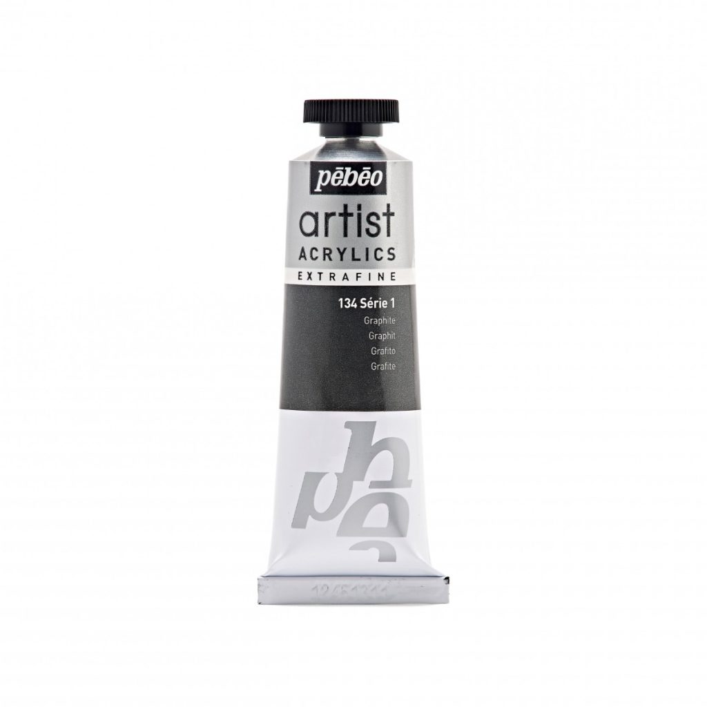 Pébéo Peinture Acrylique ARTIST ACRYLICS 37 ML GRAPHITE Vue de face
