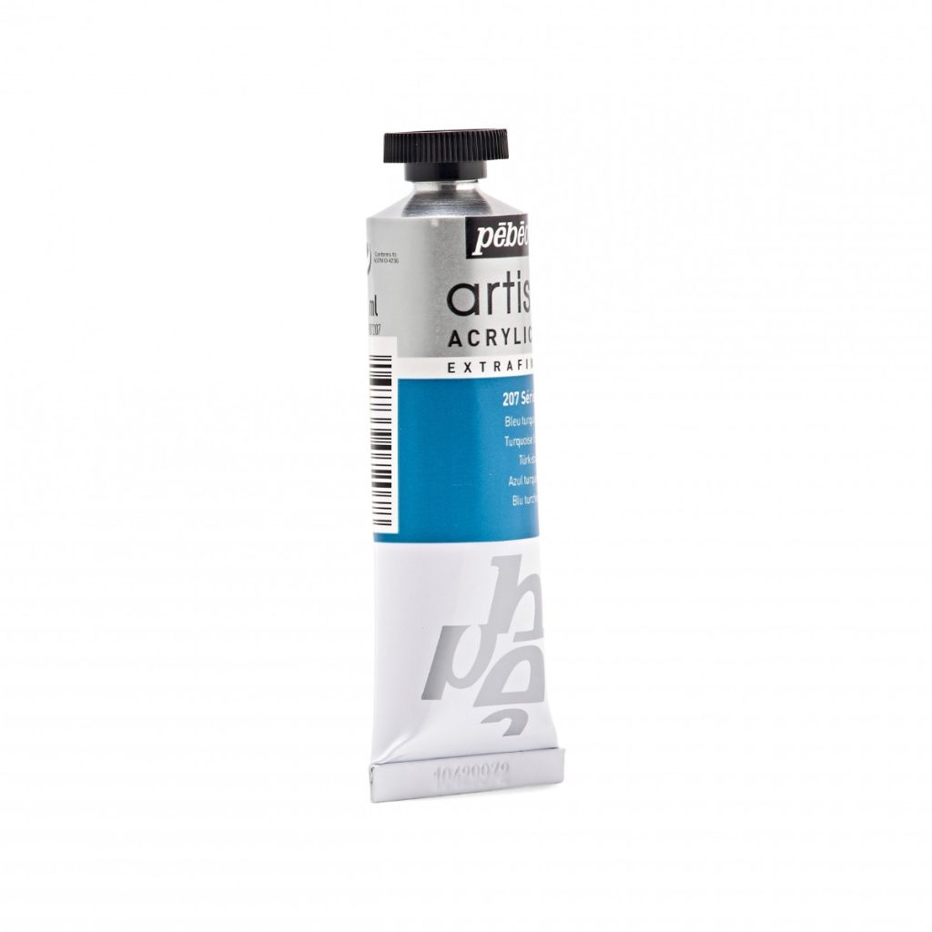 Pébéo Peinture Acrylique ARTIST ACRYLICS 37 ML BLEU TURQUOISE Vue de droite