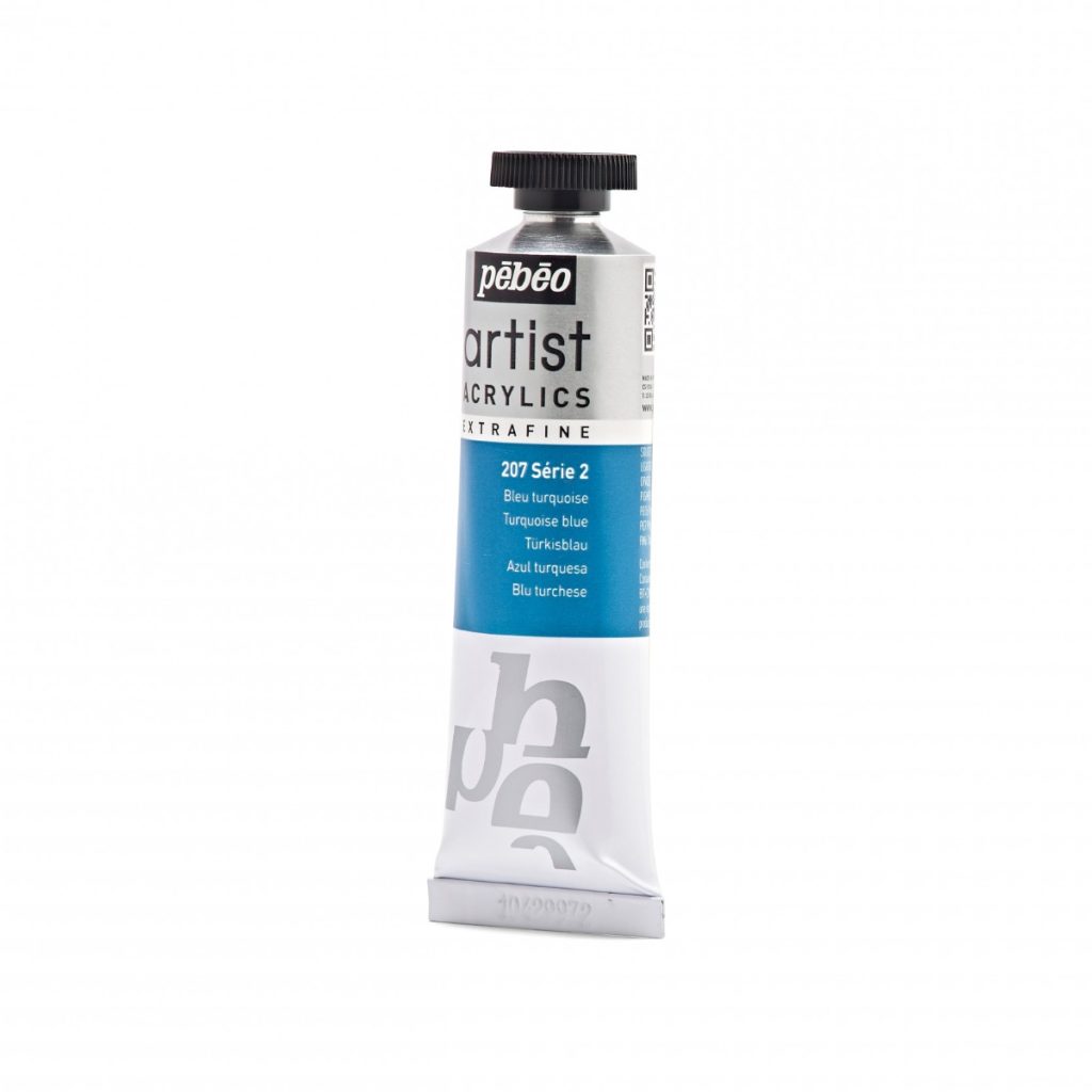 Pébéo Peinture Acrylique ARTIST ACRYLICS 37 ML BLEU TURQUOISE Vue de gauche