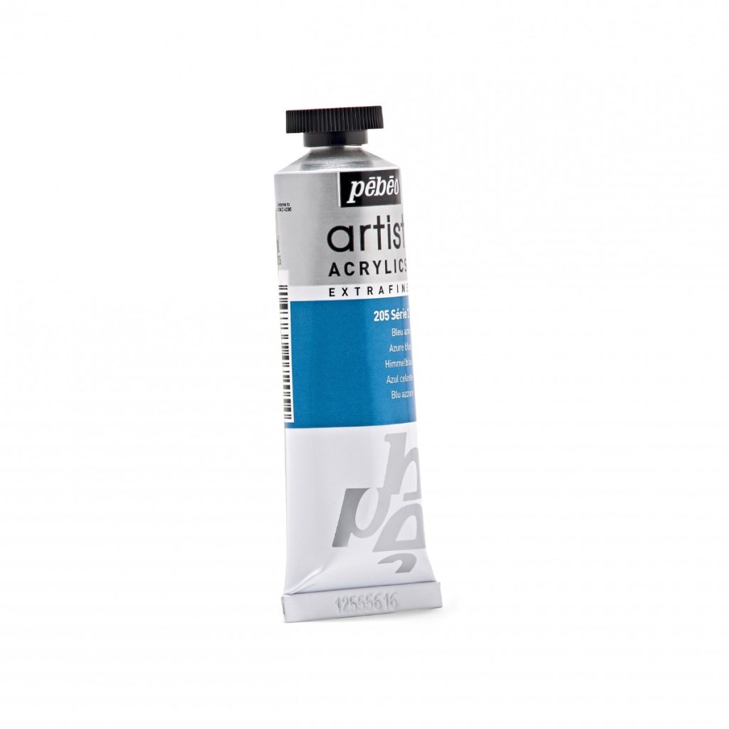 Pébéo Peinture Acrylique ARTIST ACRYLICS 37 ML BLEU AZUR Vue de droite