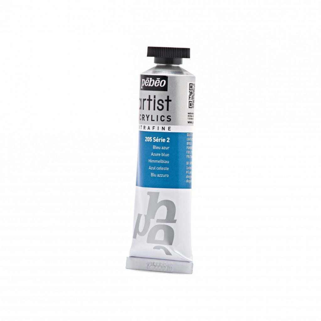 Pébéo Peinture Acrylique ARTIST ACRYLICS 37 ML BLEU AZUR Vue de gauche