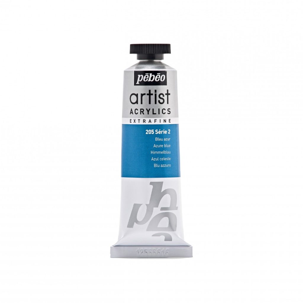 Pébéo Peinture Acrylique ARTIST ACRYLICS 37 ML BLEU AZUR Vue de face