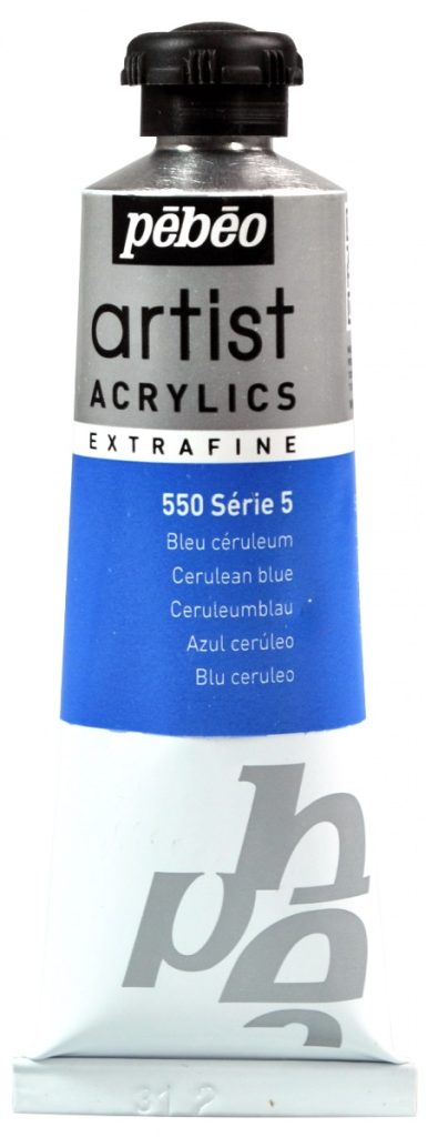 Pébéo Peinture Acrylique ARTIST ACRYLICS 37 ML BLEU CERULEUM Vue de face