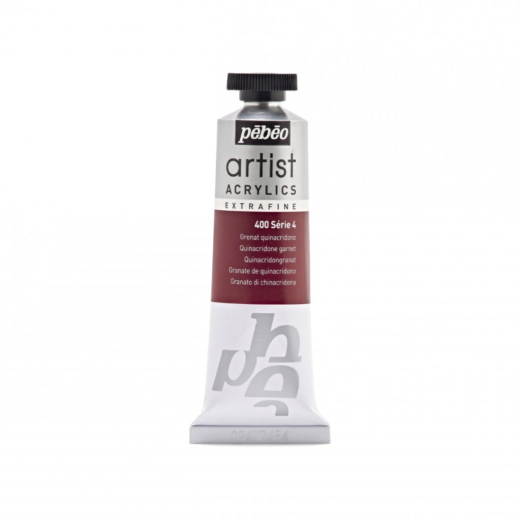 Pébéo Peinture Acrylique ARTIST ACRYLICS 37 ML GRENAT DE QUINACRIDONE Vue de face