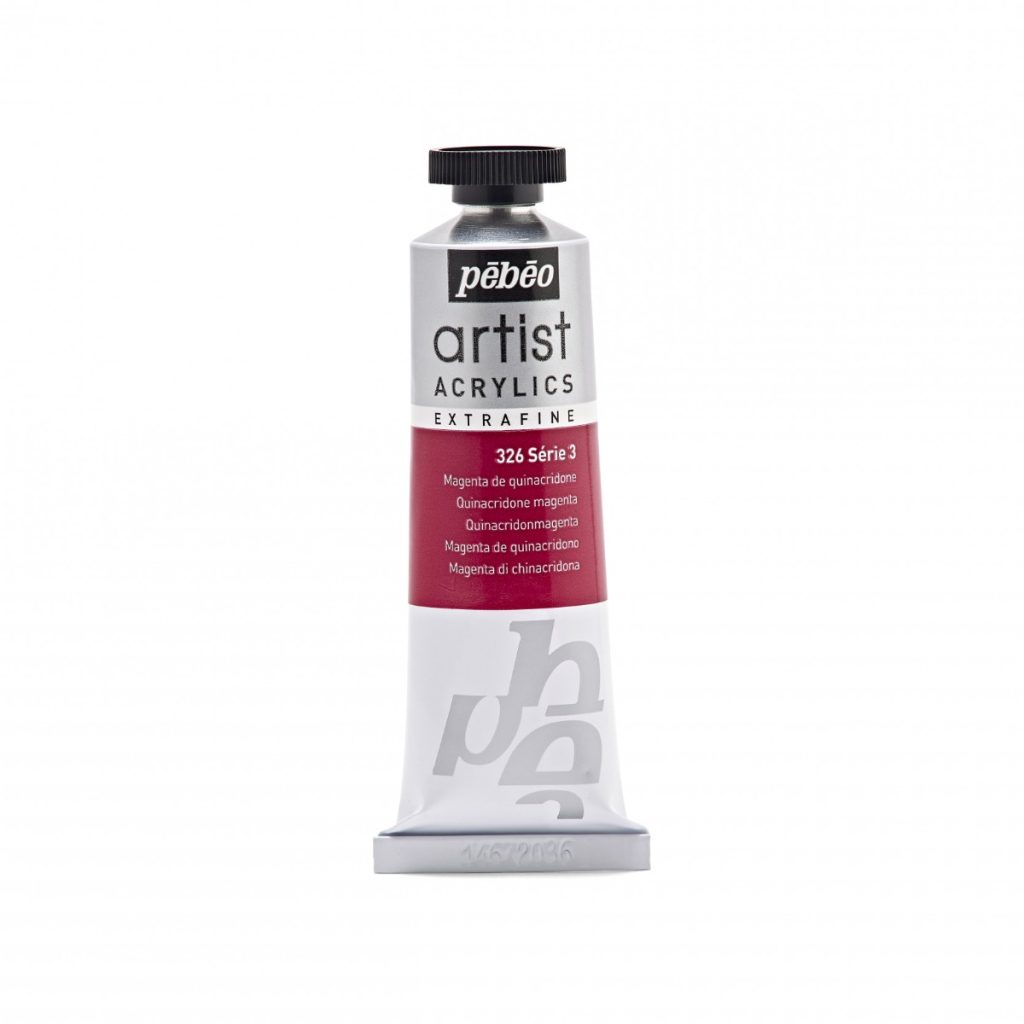 Pébéo Peinture Acrylique ARTIST ACRYLICS 37 ML MAGENTA DE QUINACRIDONE Vue de face