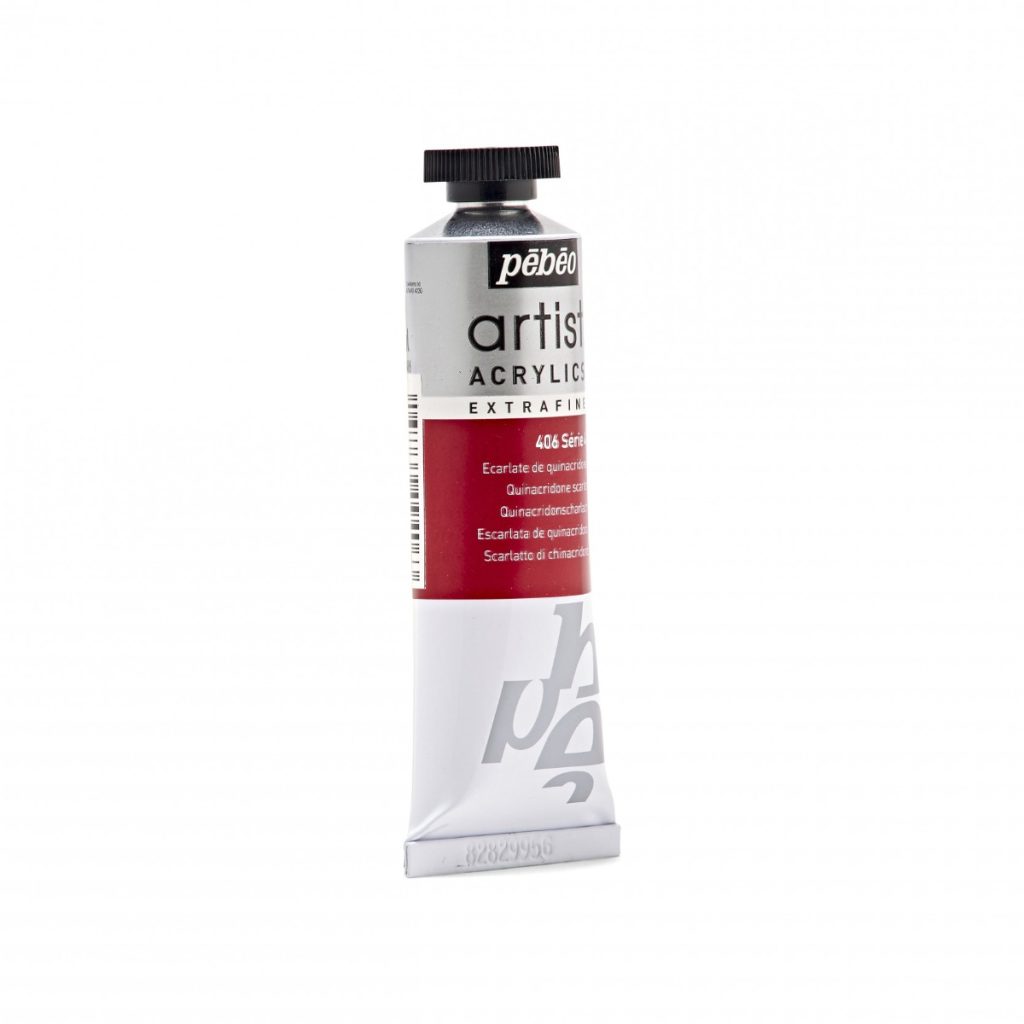 Pébéo Peinture Acrylique ARTIST ACRYLICS 37 ML ECARLATE DE QUINACRIDONE Vue de droite