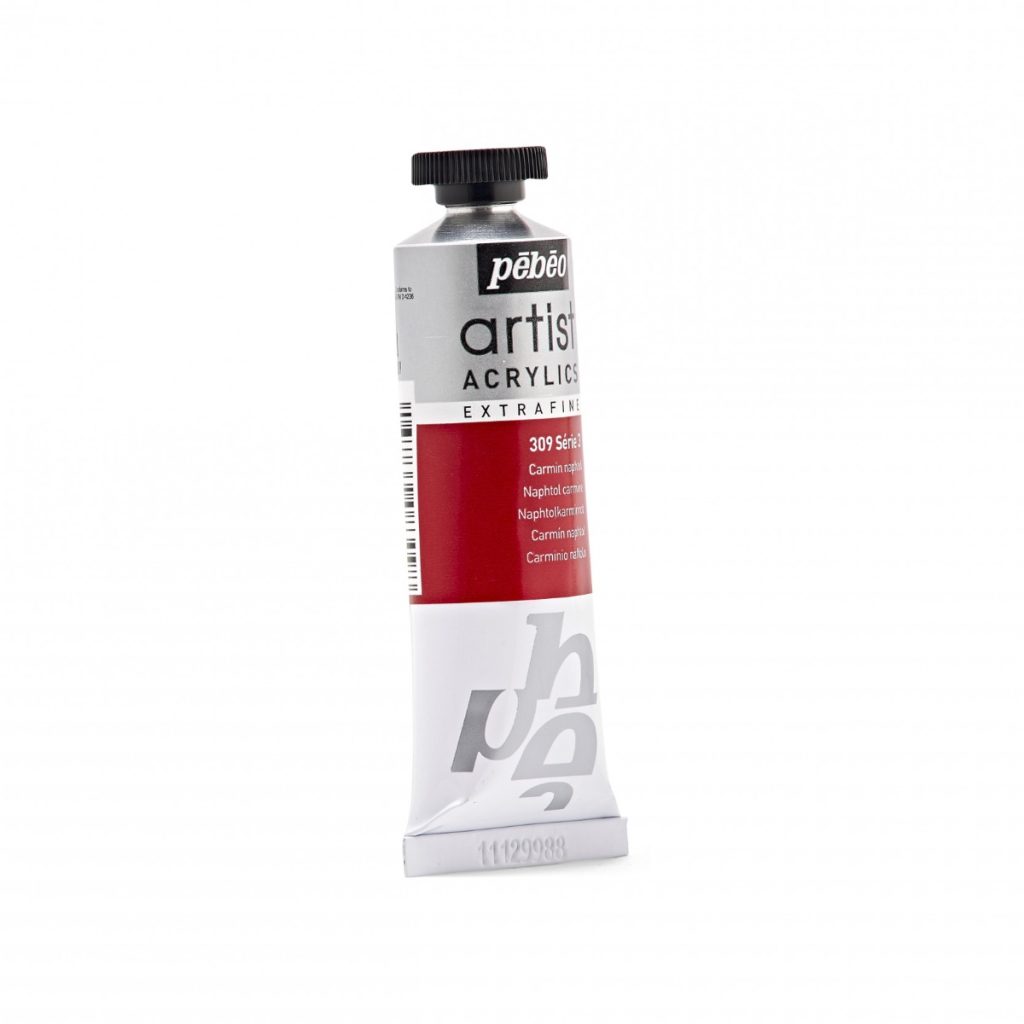 Pébéo Peinture Acrylique ARTIST ACRYLICS 37 ML CARMIN NAPHTOL Vue de droite