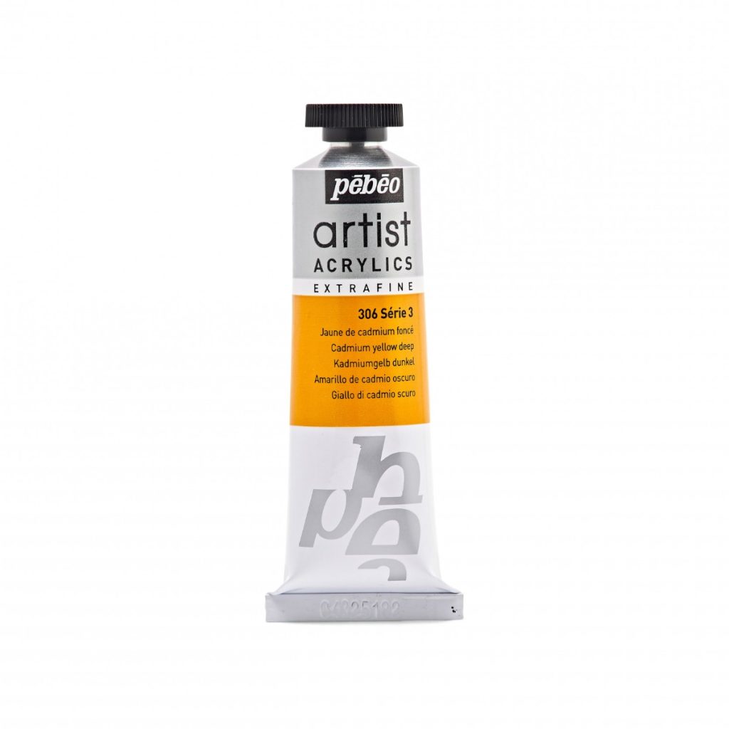 Pébéo Peinture Acrylique ARTIST ACRYLICS 37 ML JAUNE DE CADMIUM FONCE Vue de face