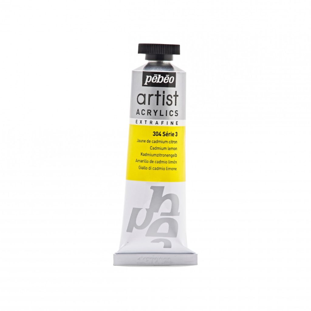 Pébéo Peinture Acrylique ARTIST ACRYLICS 37 ML JAUNE CADMIUM CITRON Vue de face